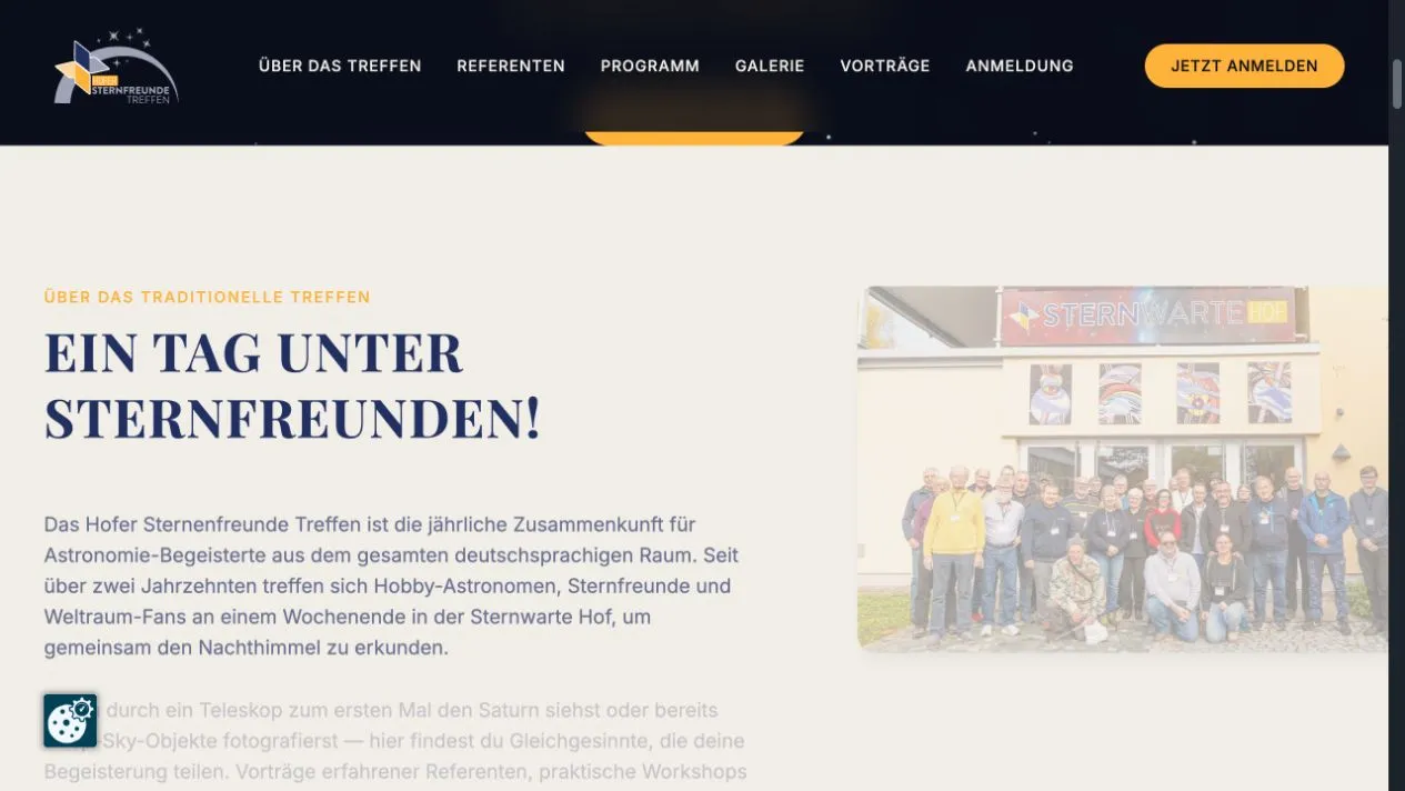 Informationen zum Hofer Sternfreunde Treffen