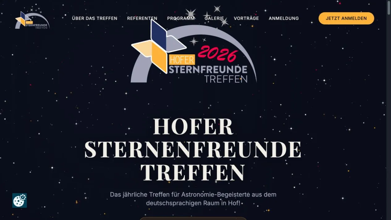 Startseite des Hofer Sternfreunde Treffens